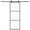 vidaXL ESG &uuml;veg &eacute;s alum&iacute;nium tol&oacute;ajt&oacute; f&eacute;mszerelv&eacute;ny-szettel 76x205 cm
