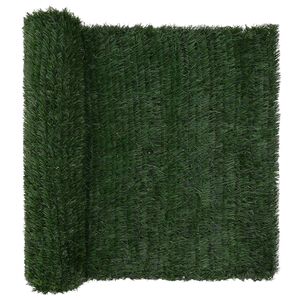 vidaXL Műanyag Ker&iacute;t&eacute;s S&ouml;t&eacute;tz&ouml;ld 1,5 x 5 m PVC &eacute;s Ac&eacute;l