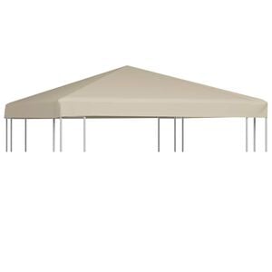 vidaXL b&eacute;zs pavilon tetőponyva 310 g/m&sup2; 3 x 3 m