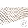 vidaXL 5 darab r&aacute;csos fűzfa ker&iacute;t&eacute;s 180 x 90 cm