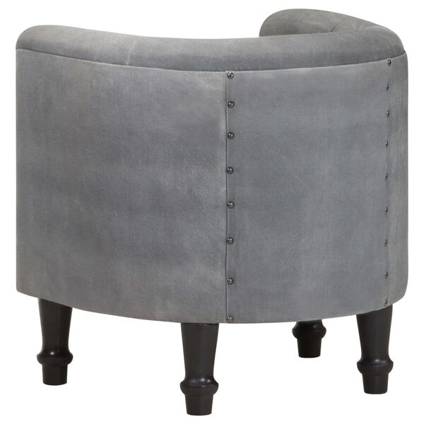 vidaXL fekete val&oacute;di bőr &eacute;s t&ouml;m&ouml;r mang&oacute;fa kagyl&oacute;fotel