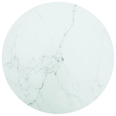 vidaXL fehér edzett üveg asztallap márványdizájnnal Ø60 x 0,8 cm