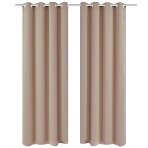 vidaXL 2 db kr&eacute;msz&iacute;nű s&ouml;t&eacute;t&iacute;tőf&uuml;gg&ouml;ny f&eacute;mkarik&aacute;kkal 135 x 245 cm