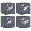 vidaXL 4db sz&uuml;rke nemszőtt sz&ouml;vet &ouml;sszecsukhat&oacute; t&aacute;rol&oacute;doboz 32x32x32cm