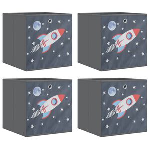 vidaXL 4db sz&uuml;rke nemszőtt sz&ouml;vet &ouml;sszecsukhat&oacute; t&aacute;rol&oacute;doboz 32x32x32cm