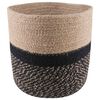 vidaXL N&ouml;v&eacute;nyi Cser&eacute;p K&eacute;szlet 2 db Term&eacute;szetes &eacute;s Fekete &Oslash; 21 x 21 cm