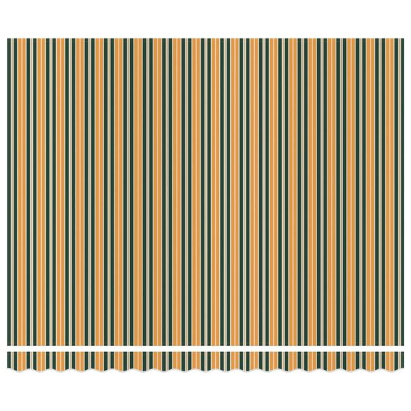 vidaXL Napernyő Z&ouml;ld &eacute;s S&aacute;rga 400 x 300 x 165 cm Pamut &eacute;s Alum&iacute;nium