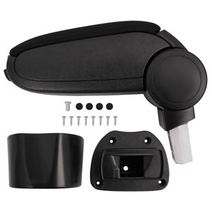 vidaXL aut&oacute; karfatart&oacute; fekete 14,5x31,5x(30-48) cm ABS