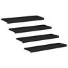 vidaXL L&eacute;pcsőszőnyegek 4 db 100 x 25 x 2 cm Fekete T&ouml;m&ouml;r b&uuml;kkfa