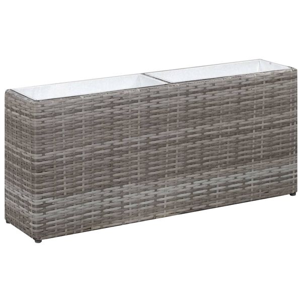 vidaXL sz&uuml;rke polyrattan kerti magas&aacute;gy&aacute;s 2 kasp&oacute;val 90 x 20 x 40 cm