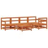 vidaXL Kerti lounge szett 6 pcs Viaszbarna T&ouml;m&ouml;r fenyő