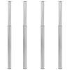 vidaXL 4 db rozsdamentes acél teleszkópos asztalláb 710 mm - 1100 mm