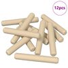 vidaXL Fa d&uuml;belek 12 db Barna &Oslash; 8 x 50 mm T&ouml;m&ouml;r fa