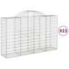 vidaXL 13 db &iacute;ves horganyzott vas gabion kos&aacute;r 200x50x120/140 cm