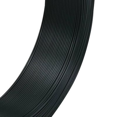vidaXL zöldesfekete acél kerítésösszekötő drót 250 m 2,3/3,8 mm