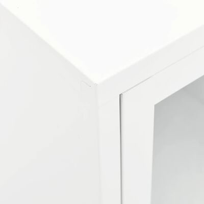 vidaXL fehér acél és üveg TV-szekrény 105 x 35 x 52 cm