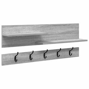 vidaXL Fali Kab&aacute;thorog Falra szerelhető Sz&uuml;rke Sonoma 90 x 15 x 36 cm