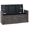 vidaXL T&aacute;rol&oacute;pad p&aacute;rn&aacute;val Fekete Mos&aacute;s 110 x 40 x 50 cm Rattan