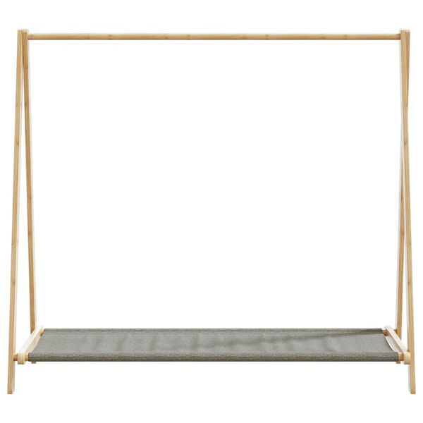 vidaXL bambusz ruha&aacute;llv&aacute;ny polcokkal 106 x 34 x 102 cm