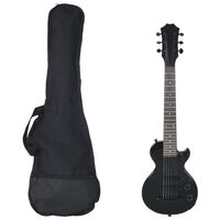 vidaXL fekete elektromos gitár gyerekeknek puhatokkal 3/4 30"