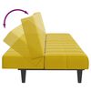 vidaXL 2 személyes sárga bársony kanapéágy lábtartóval