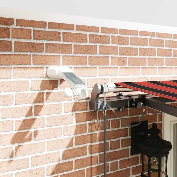 vidaXL Napernyő Anyag narancss&aacute;rga &eacute;s barna 400 &times; 350 cm Poli&eacute;szter