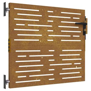 vidaXL fűmint&aacute;s corten ac&eacute;l kerti kapu 85 x 75 cm
