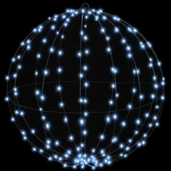 vidaXL Labda 384 LED-del 2 pcs Hideg feher 60 cm Fém