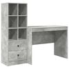 vidaXL Asztal Beton Sz&uuml;rke 145.5 x 50 x 127 cm 2 db
