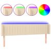 vidaXL kr&eacute;msz&iacute;nű sz&ouml;vet LED-es fejt&aacute;mla 203 x 16 x 78/88 cm