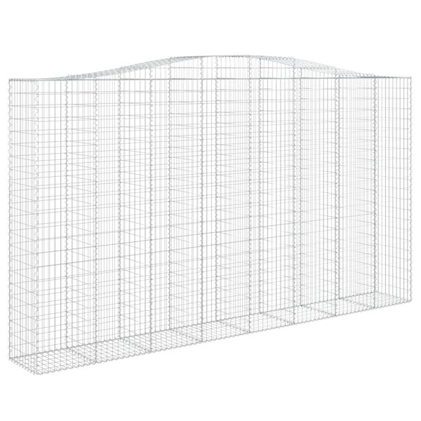 vidaXL &iacute;ves horganyzott vas gabion kos&aacute;r 400x50x220/240 cm