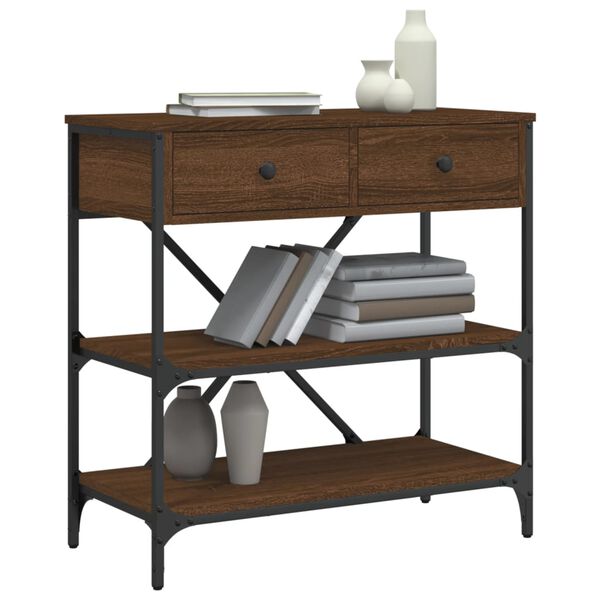 vidaXL barna t&ouml;lgysz&iacute;nű szerelt fa t&aacute;lal&oacute;asztal 75 x 34,5 x 75 cm