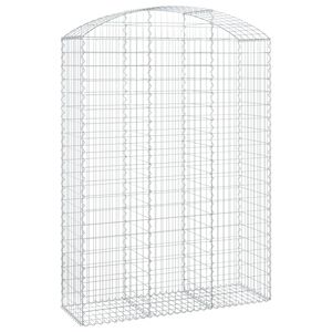 vidaXL &iacute;ves horganyzott vas gabion kos&aacute;r 150x50x200/220 cm