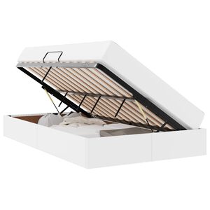 vidaXL &Aacute;gy t&aacute;rol&oacute;val &eacute;s matraccal matracmal t&aacute;rol&oacute;val 2 pcs Feh&eacute;r Bőr