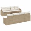 vidaXL Kanap&eacute; Szett 7 db Beige &eacute;s kr&eacute;m polirattan