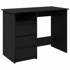 vidaXL fekete szerelt fa &iacute;r&oacute;asztal 102x50x75 cm