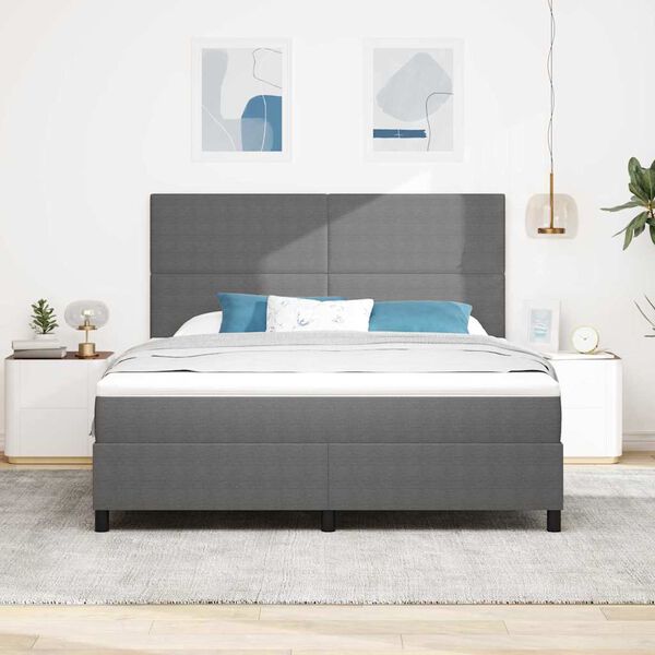 vidaXL LED Box Spring &Aacute;gy Vil&aacute;gossz&uuml;rke &eacute;s feh&eacute;r 180 x 200 cm