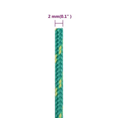 vidaXL zöld polipropilén hajókötél 2 mm 25 m
