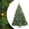 vidaXL Mű kar&aacute;csonyfa 300 LED-del &aacute;llv&aacute;nnyal Z&ouml;ld 180 cm PE &eacute;s PVC