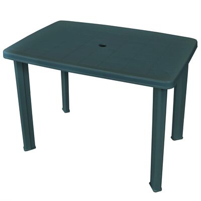 vidaXL zöld műanyag kerti asztal 101 x 68 x 72 cm