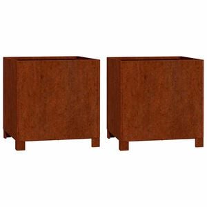 vidaXL 2 db rozsda sz&iacute;nű corten ac&eacute;l n&ouml;v&eacute;nytart&oacute; l&aacute;bbal 40x40x40 cm