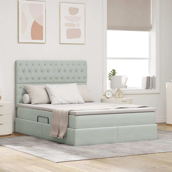 vidaXL &Aacute;gy t&aacute;rol&oacute;val &eacute;s matraccal Vil&aacute;gossz&uuml;rke 140 x 200 cm B&aacute;rsony