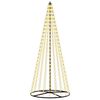 vidaXL LED Kar&aacute;csonyi Fenyő 235 cm 500 LED Meleg feh&eacute;r Vas Fekete