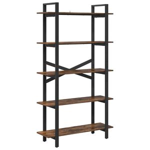 vidaXL K&ouml;nyvespolc 5 szintes 100 x 33,5 x 178 cm Szerelt Fa