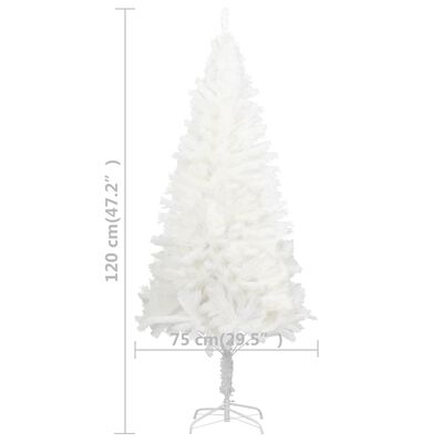 vidaXL fehér megvilágított műkarácsonyfa gömb szettel 120 cm