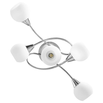 vidaXL fehér kerámia lámpaernyős mennyezeti lámpa 5 db E14-es izzóhoz