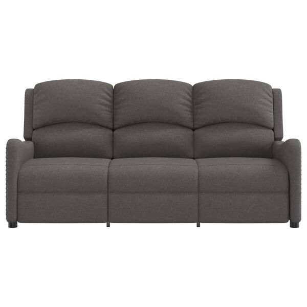 vidaXL 3 személyes sötétszürke szövet masszázsfotel