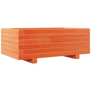 vidaXL viaszbarna t&ouml;m&ouml;r fenyőfa kerti vir&aacute;gl&aacute;da 70x40x26,5 cm