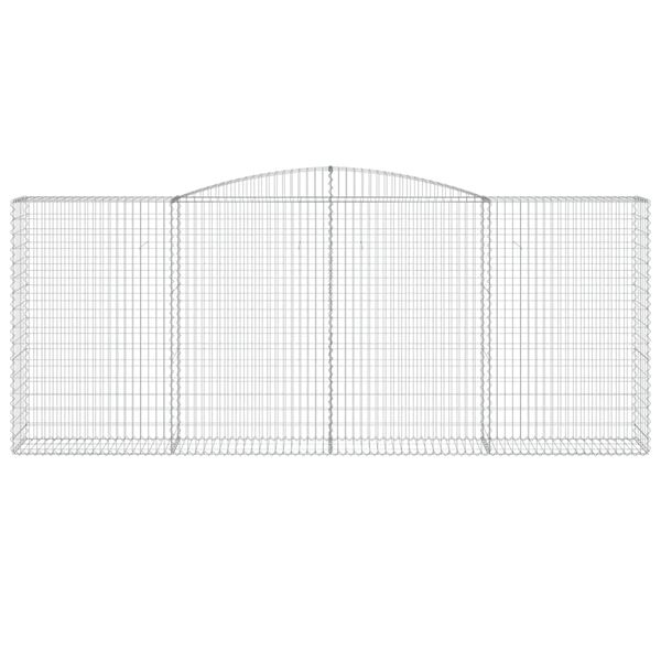 vidaXL 10 db íves horganyzott vas gabion kosár 400x50x160/180 cm