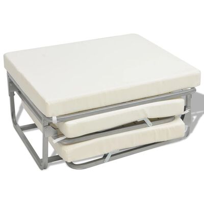 vidaXL fehér acél összecsukható ágy matraccal 70 x 200 cm